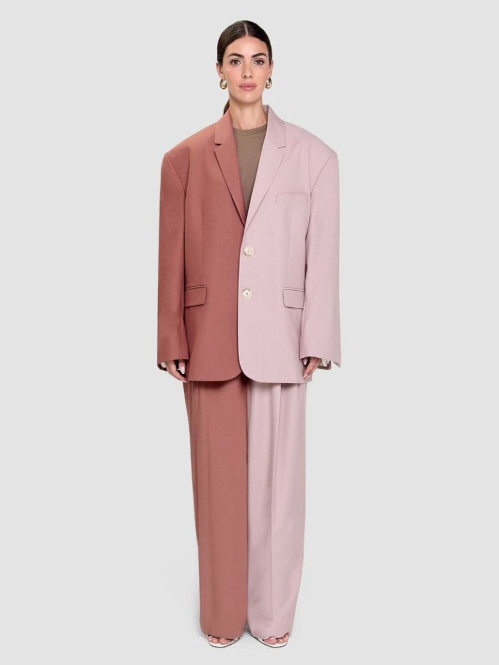 NWT Bouguessa Zelda Blazer Rosewood & Soft Pink • Xs